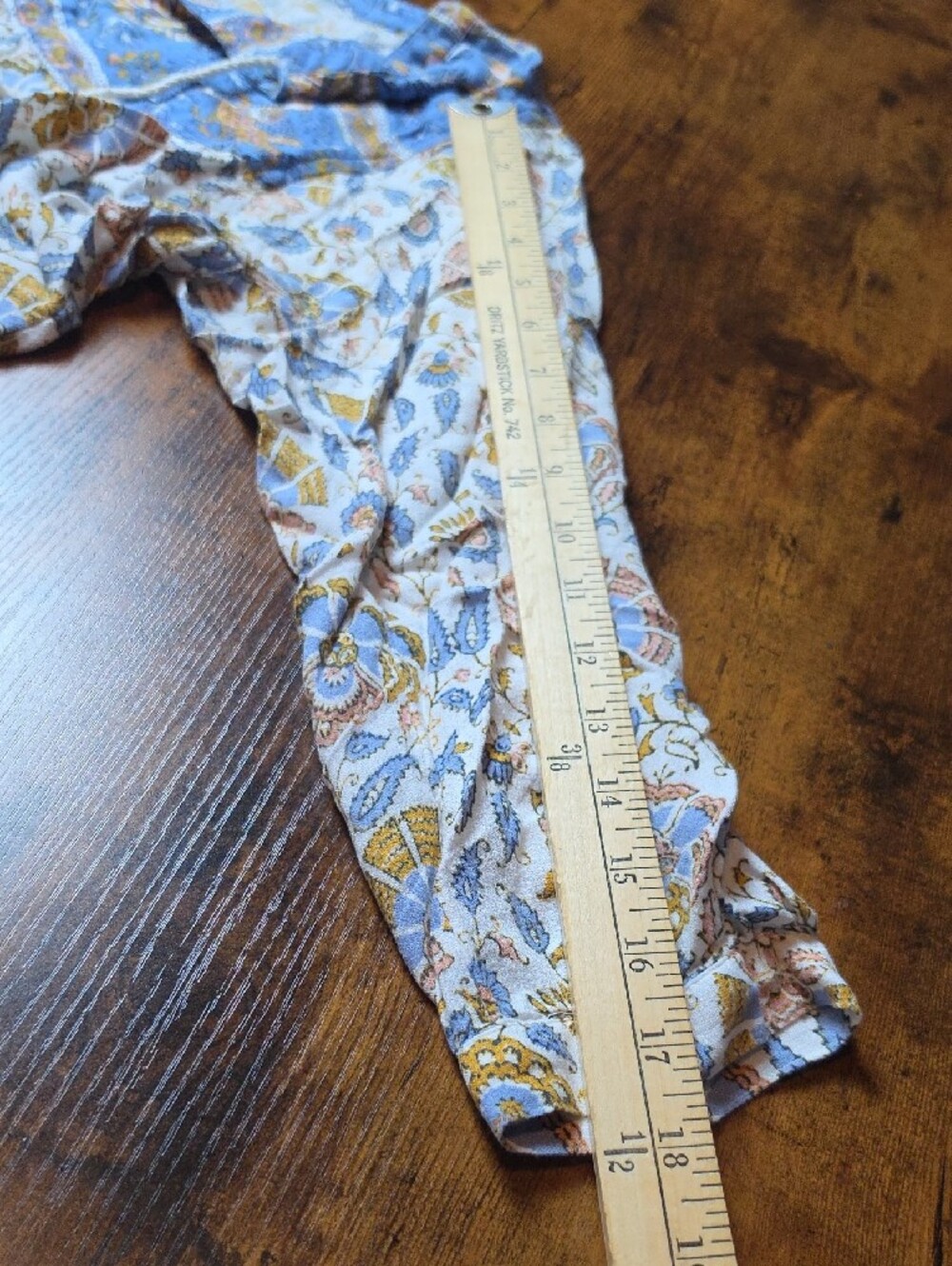 LUCKY BRAND | Boho Peasant Tassel‎ Tie Floral Paisley Blouse Flowy Viscose | M - Picture 6 of 8